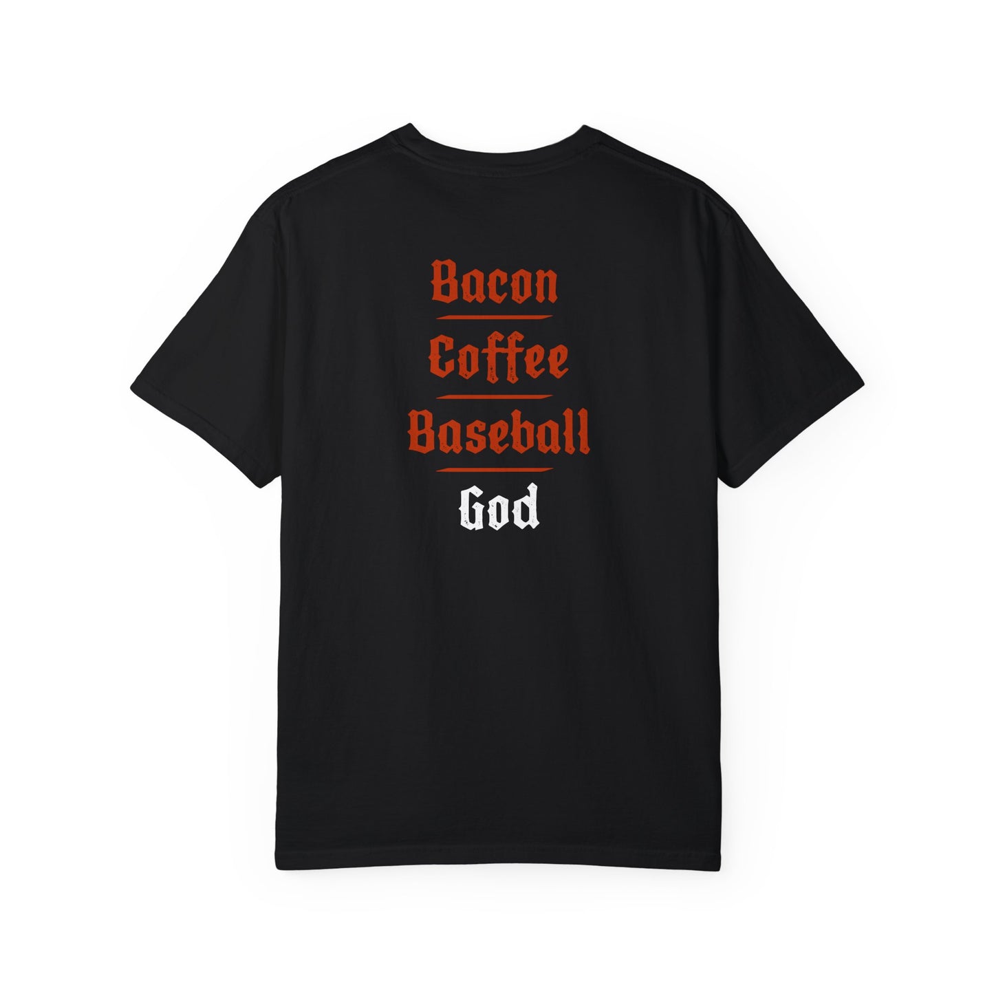 JIBM FRONT BACON COFFEE BASEBALL GOD SHIRT