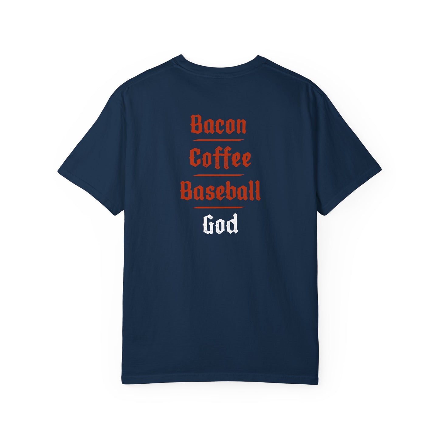 JIBM FRONT BACON COFFEE BASEBALL GOD SHIRT