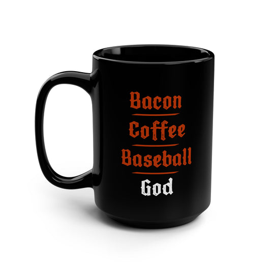 JIBM BACON COFFEE BASEBALL GOD MUG