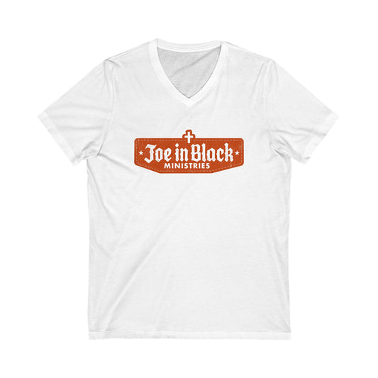 JIBM Red Patch Logo V-Neck Shirt
