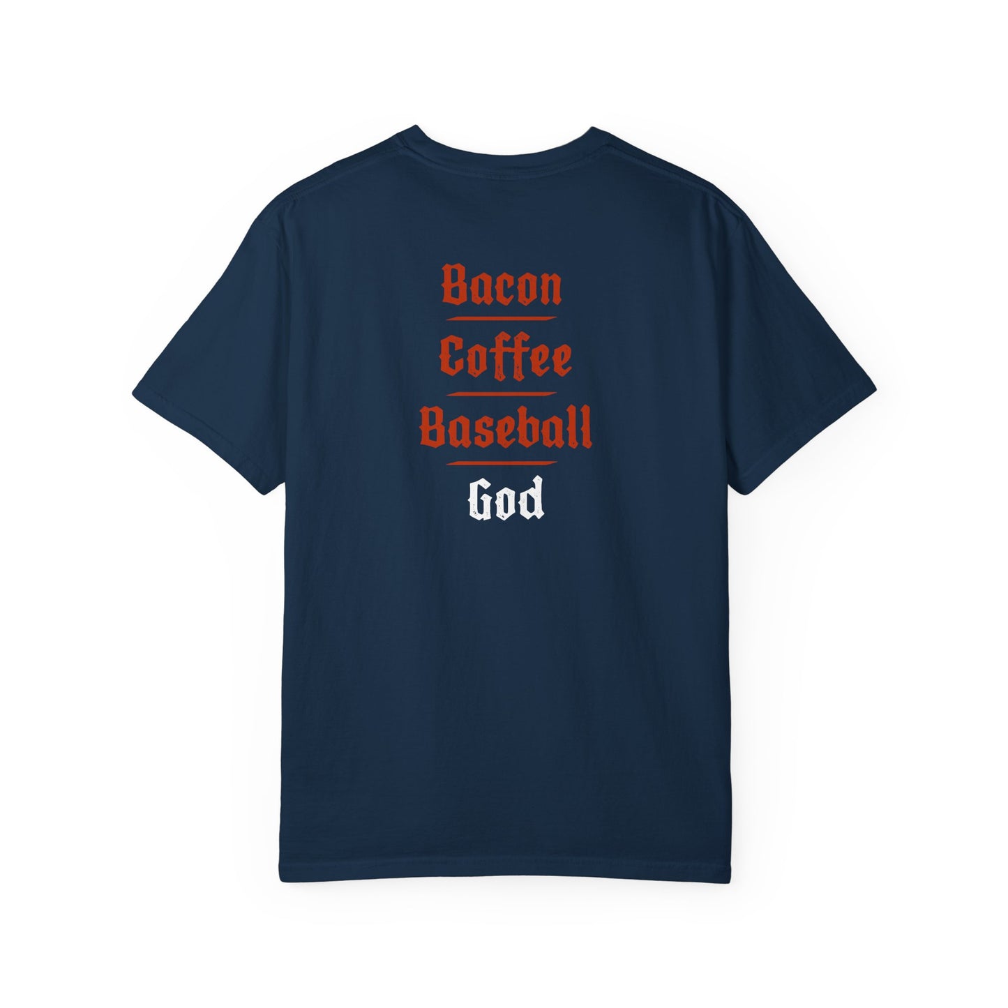JIBM FRONT BACON COFFEE BASEBALL GOD SHIRT